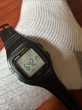 Casio Black Digital Illuminator Watch with Resin Strap
